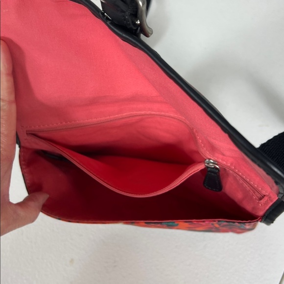 Fossil Keyper Small Crossbody Floral Orange & Teal - Picture 6 of 11